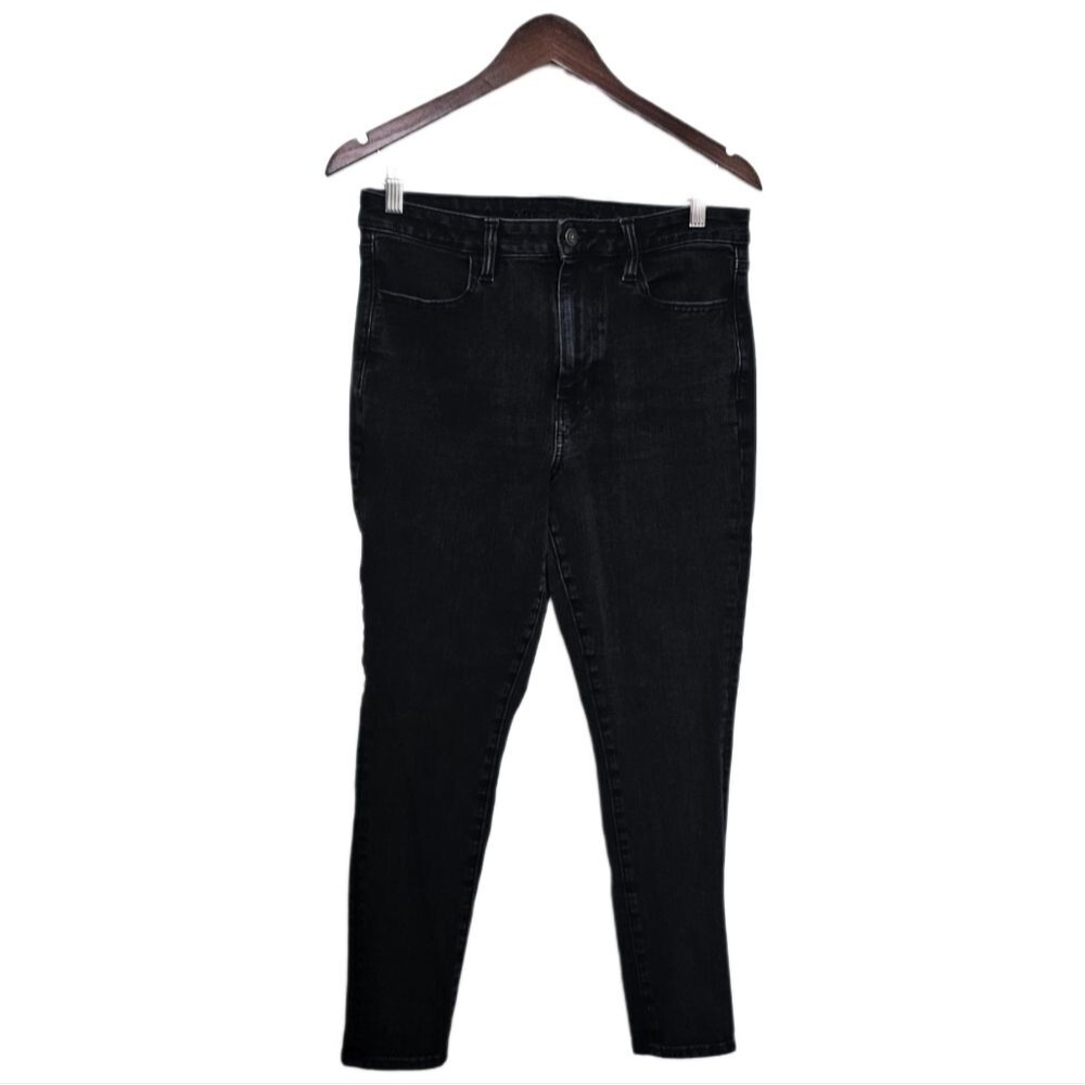 American Eagle Outfitters skinny jeans stretch black high rise 12 short